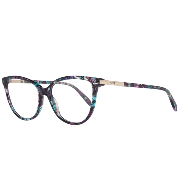 EMILIO PUCCI OPTICAL FRAMES GORGEOUS MULTI COLOR PRINT BLACK BLUE PURPLE 54MM - Picture 2 of 15